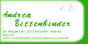 andrea bittenbinder business card